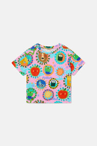 Gorman - Animal Stamp Kids SS Tee - pink