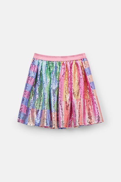 Gorman - Stripe Mix Kids Sequins Skirt - multi