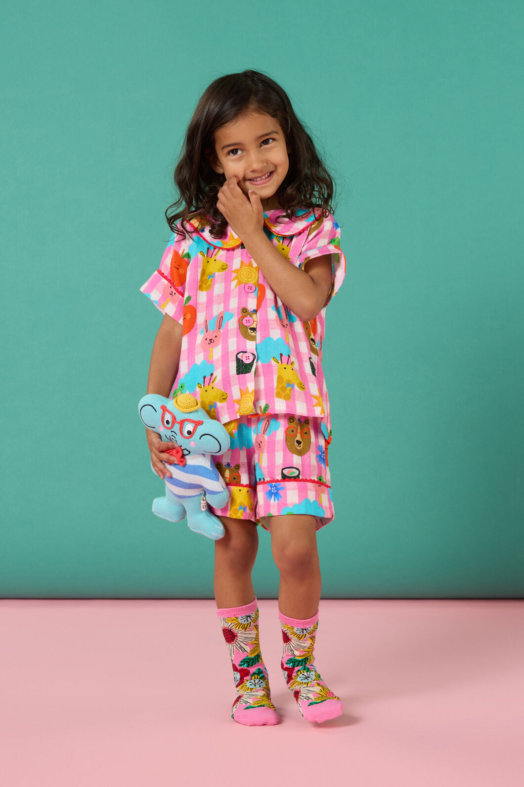 Gorman - Happy Guys Gingham KidsPyjama - pink