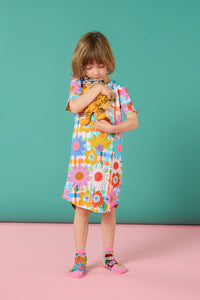 Gorman - Blooming Check Kids Nightie Dress - multi