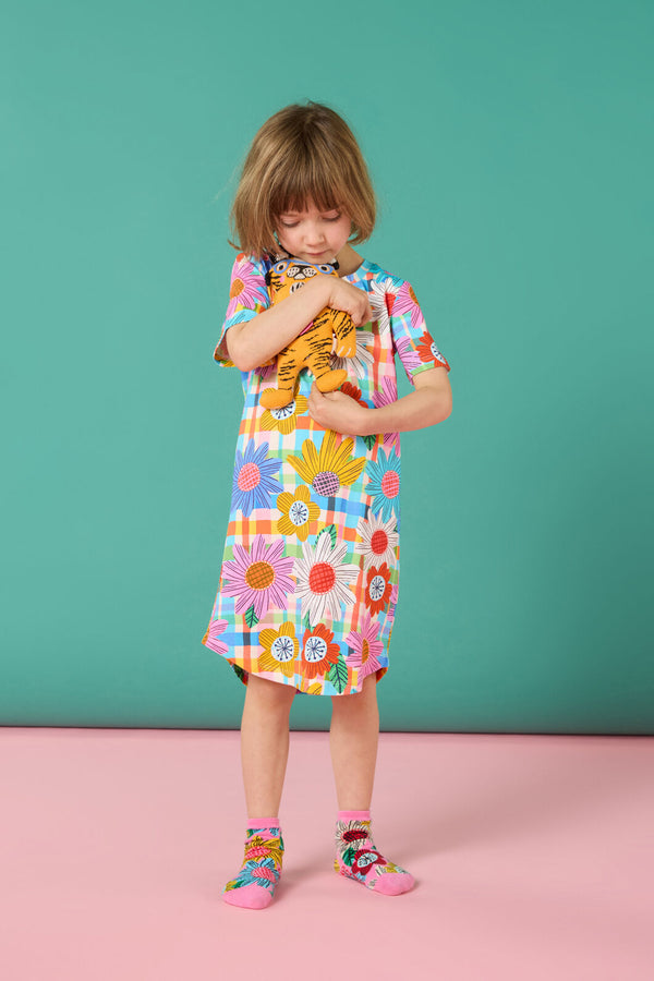 Gorman - Blooming Check Kids Nightie Dress - multi