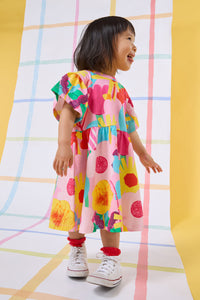 Gorman - Cut Paste Floral Kids Dress - pink