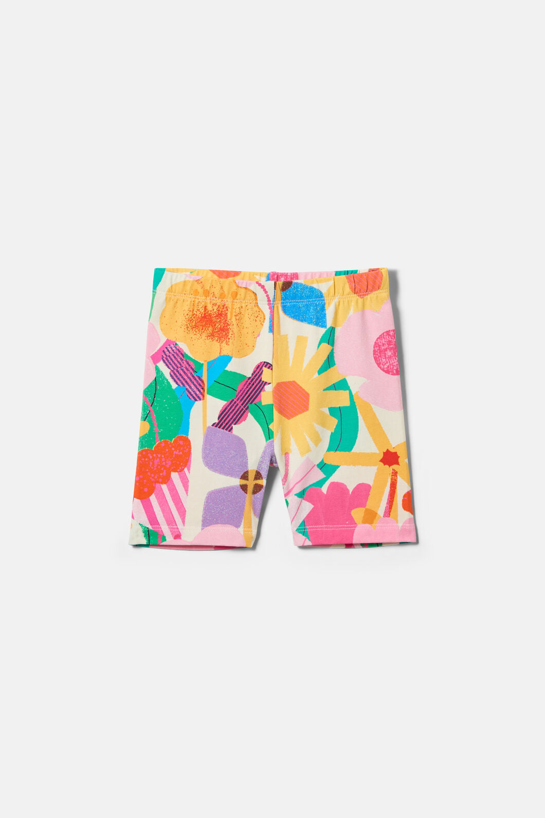 Gorman - Cut Paste Floral Kids Bike Shorts - cream