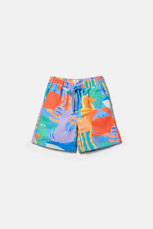 Gorman - Under The Sea Kids Shorts - blue