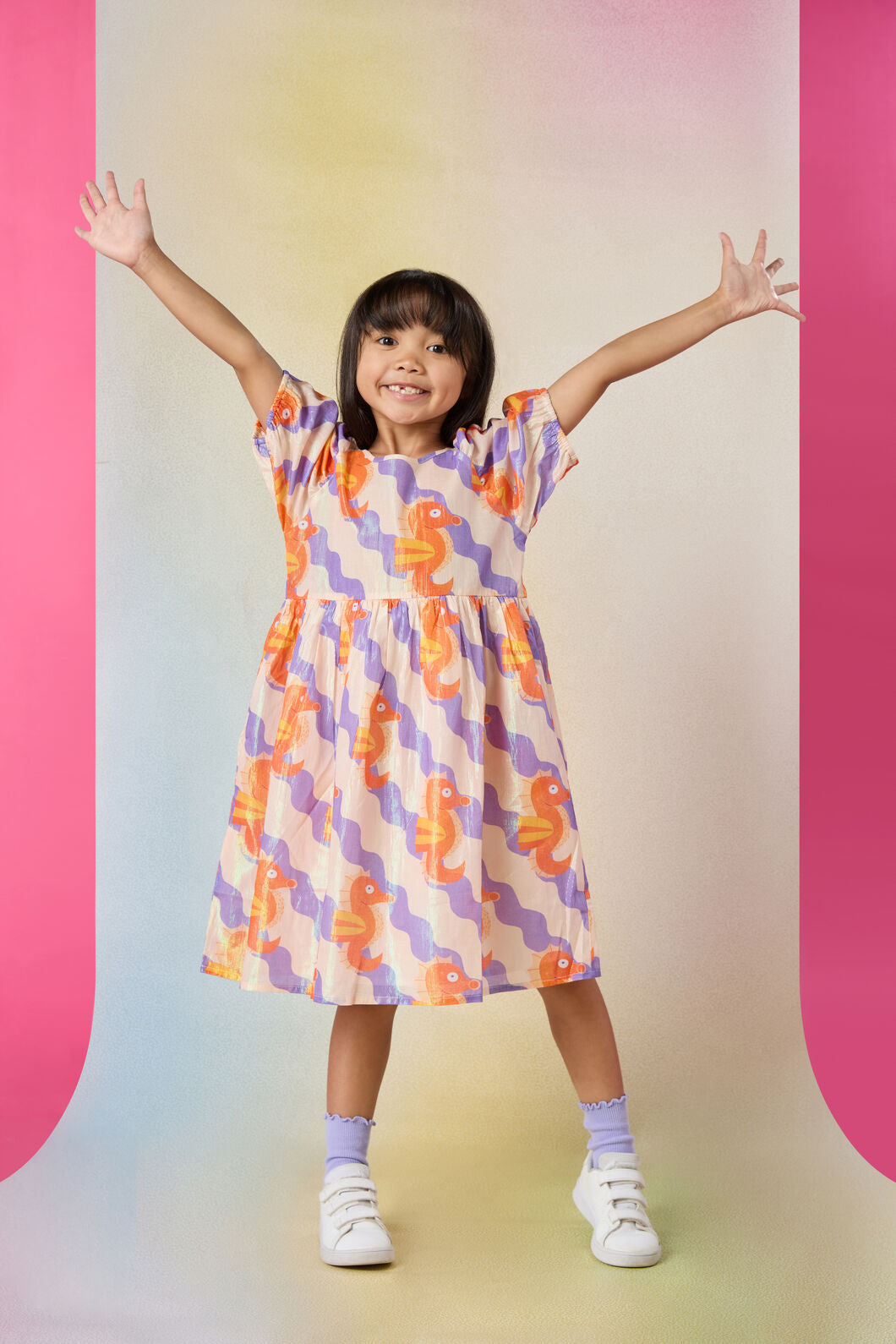 Gorman - Seahorse Kids Dress - lilac