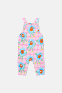 Gorman - Walking Daisy Baby Overalls - pink