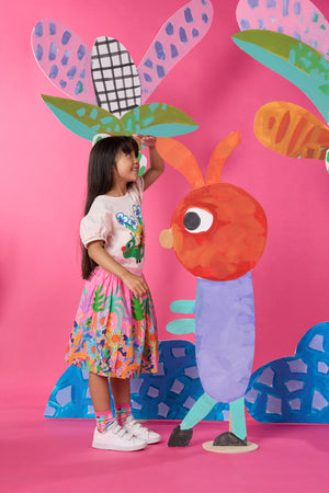 Gorman - Hyper Border Kids Skirt - pink