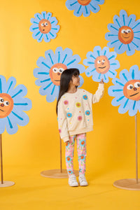 Gorman - Daisy Embroidery Kids Sweater - cream