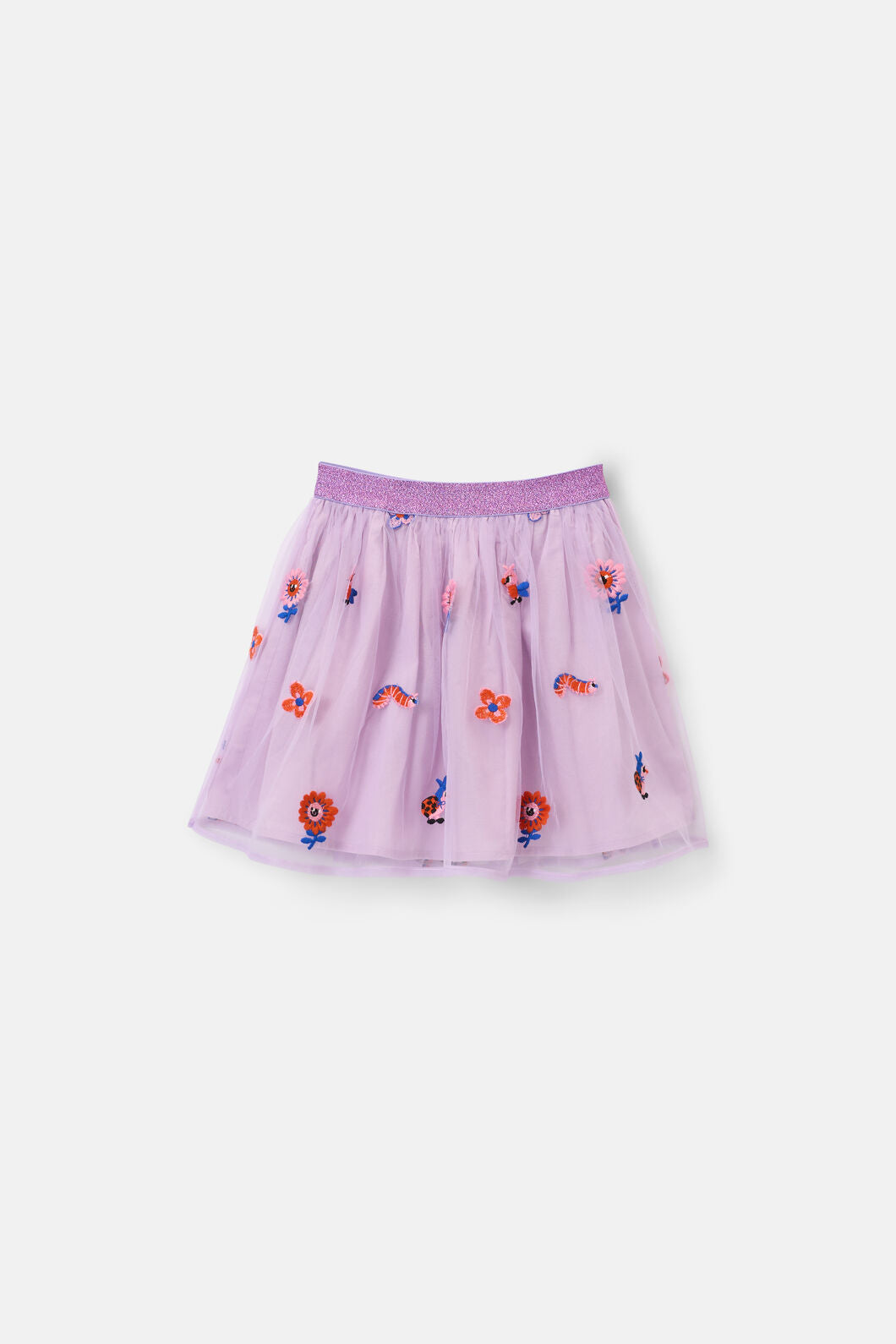 Gorman - Hyper Embroidery Kids Skirt - lilac