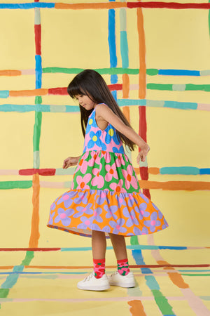 Gorman - Spliced Floral Kids Dress - multi