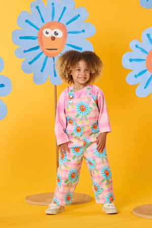 Gorman - Walking Daisy Kids Overalls - pink