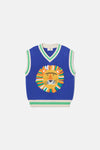 Gorman - Sports Lion Kids Knit Vest - blue