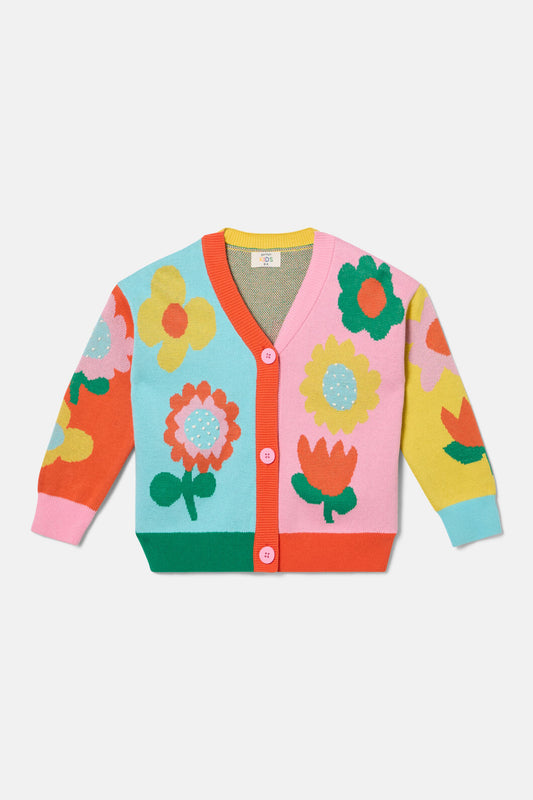 Gorman - Geo Floral Kids Cardigan - multi