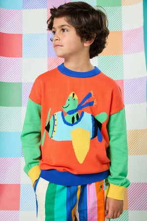 Gorman - Flying Frogs Kids Knit - multi