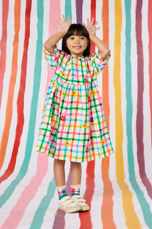 Gorman - Floral Emb Kids Dress - multi