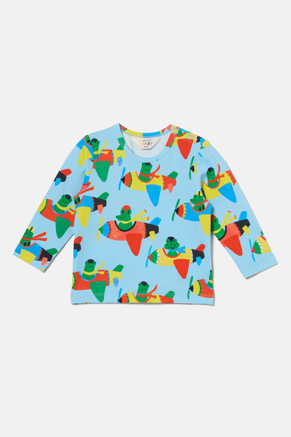 Gorman - Flying Frogs Baby T-Shirt - blue