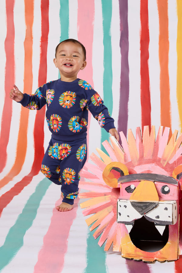 Gorman - Lion Spot Baby Sweater - navy