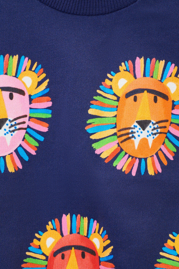 Gorman - Lion Spot Baby Sweater - navy