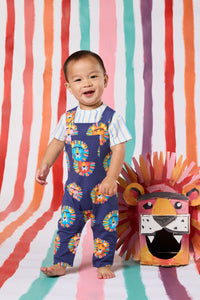 Gorman - Lion Spot Baby Overalls - navy