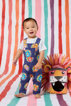 Gorman - Lion Spot Baby Overalls - navy