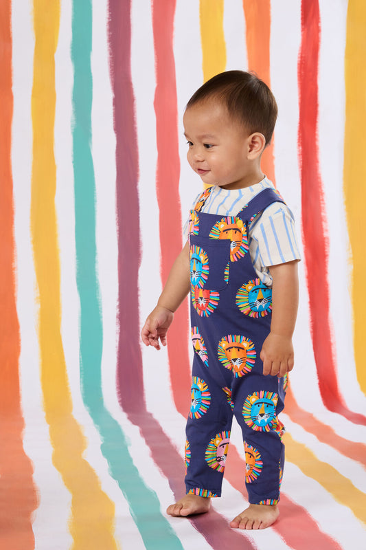 Gorman - Lion Spot Baby Overalls - navy