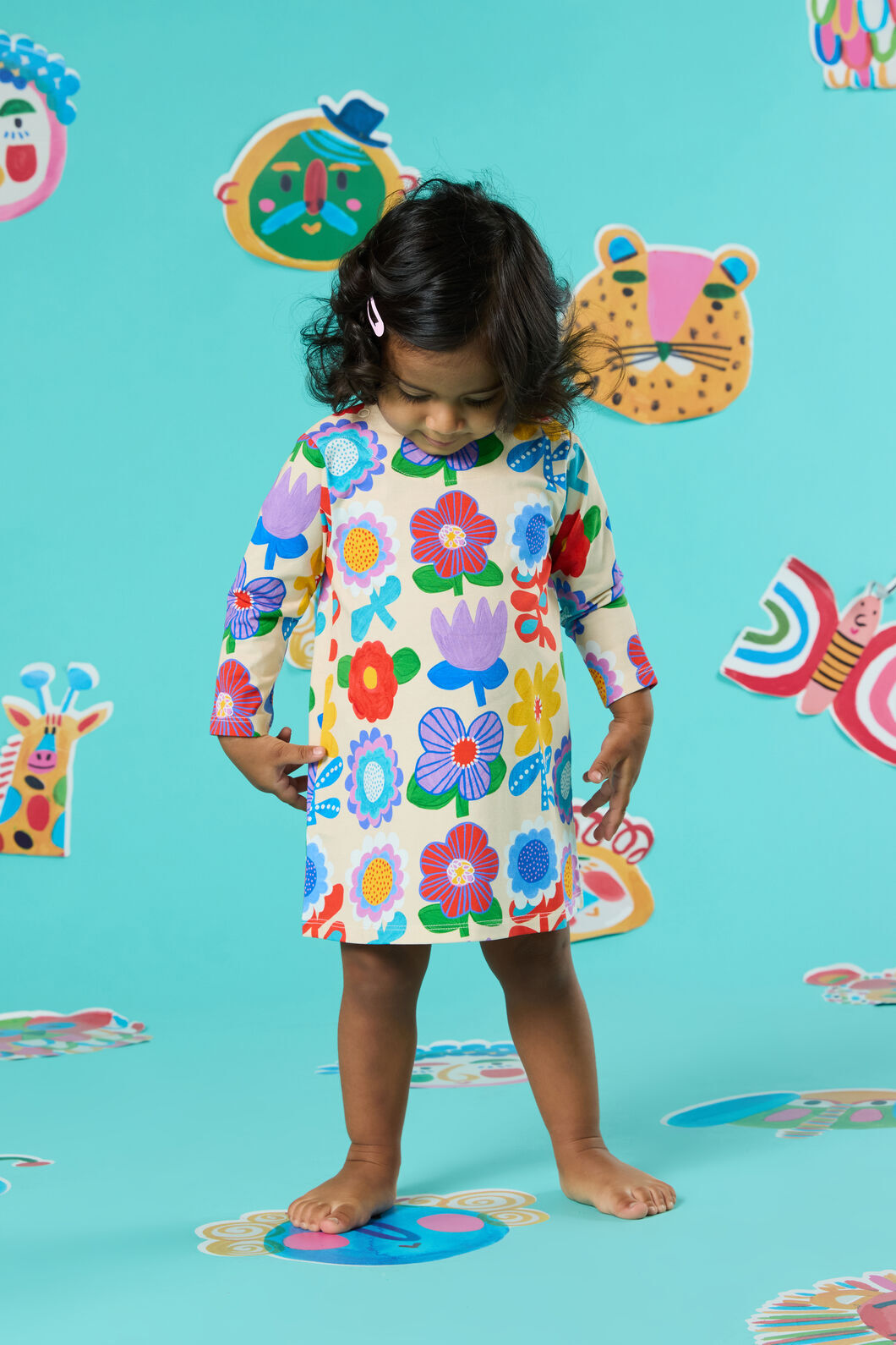 Gorman - Geo Floral Baby Dress - cream