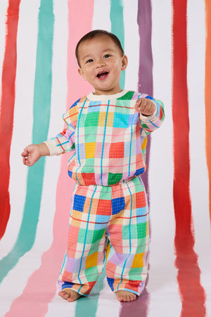 Gorman - Rainbow Check Baby Sweater - multi