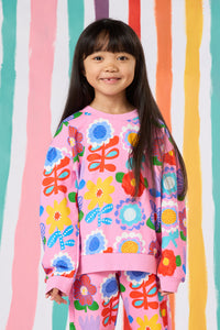 Gorman - Geo Floral Kids Sweater - pink