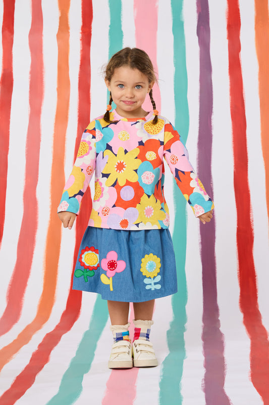Gorman - Geo Floral Kids Long Sleeve T-Shirt - multi