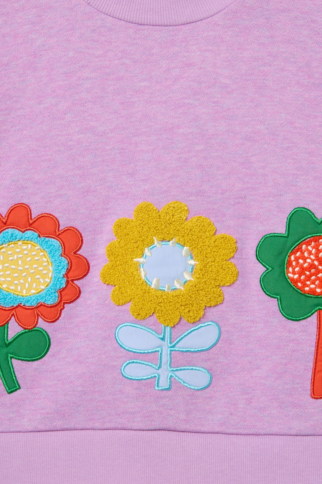 Gorman - Applique Floral Kids Sweater - pink