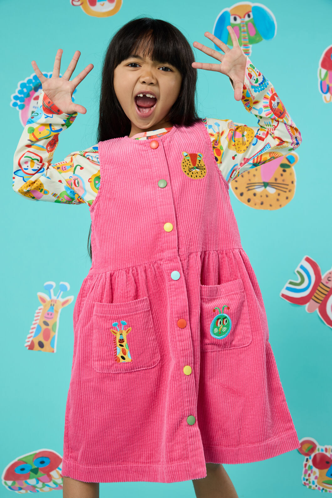 Gorman - Gallery Kids Cord Pini Dress - pink