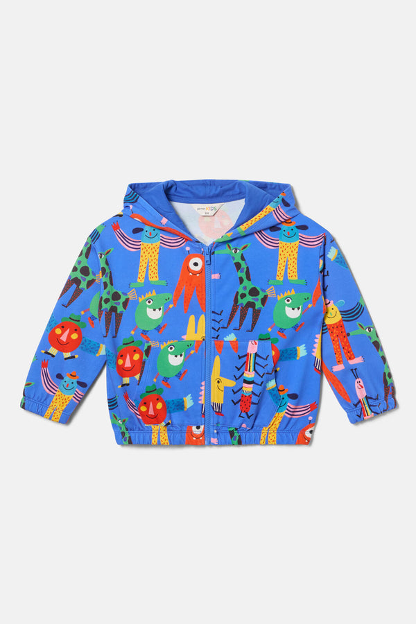 Gorman - Monster Play Kids Zip Up Hoody - blue