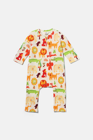 Gorman - Animals Baby Onesie - cream