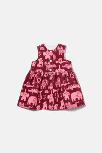 Gorman - Soft Animal Baby Pini Dress - maroon