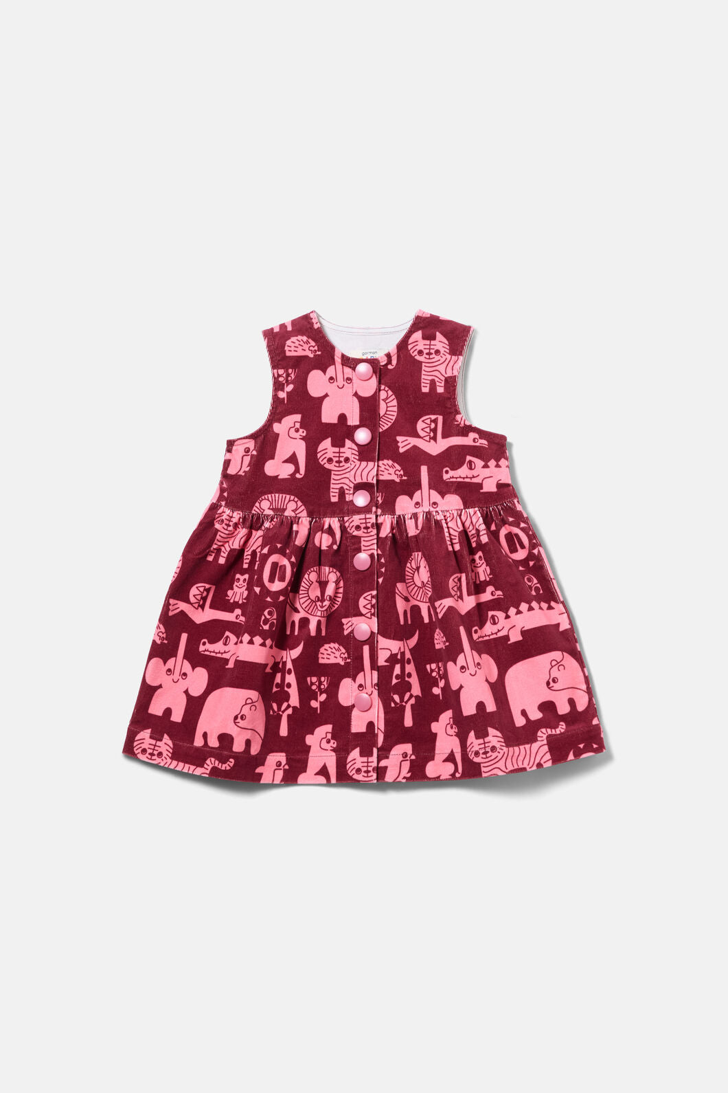 Gorman - Soft Animal Baby Pini Dress - maroon