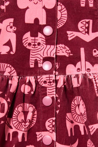 Gorman - Soft Animal Baby Pini Dress - maroon