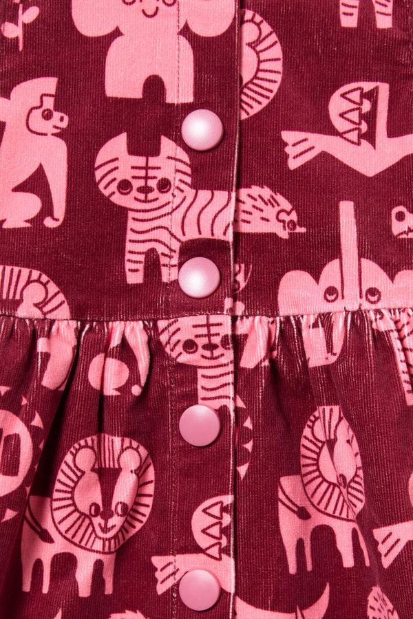 Gorman - Soft Animal Baby Pini Dress - maroon