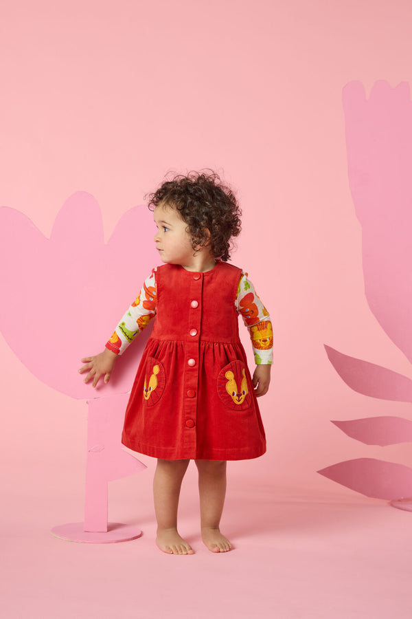 Gorman - Lion Pocket Baby Pini Dress - red