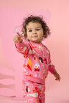 Gorman - Funky Birds Baby Sweater - pink