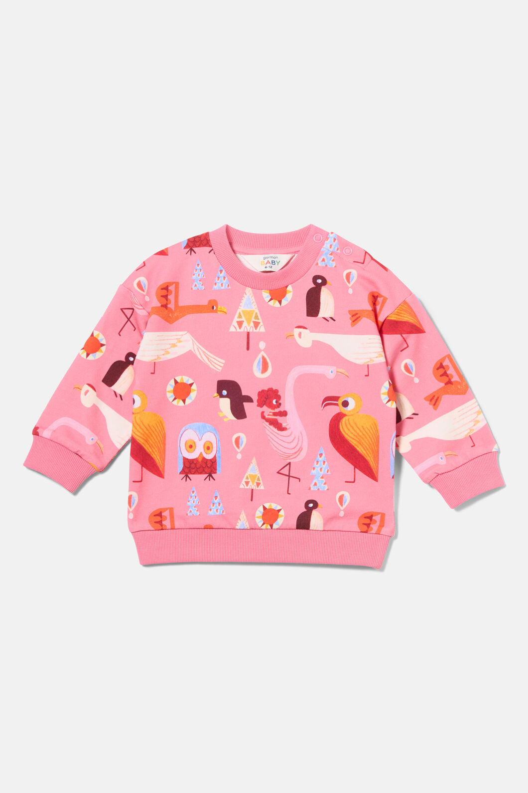 Gorman - Funky Birds Baby Sweater - pink