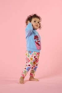 Gorman - Spotty Floral Baby Legging - pink