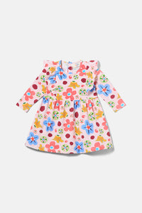 Gorman - Spotty Floral Baby Frill Dress - pink