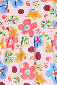 Gorman - Spotty Floral Baby Frill Dress - pink