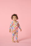 Gorman - Spotty Floral Baby Onesie - pink