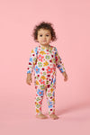 Gorman - Spotty Floral Baby Grow suit - pink