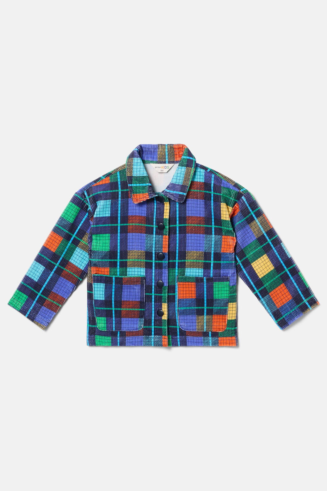 Gorman - Navy Check Kids Jacket - navy