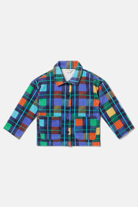Gorman - Navy Check Kids Jacket - navy