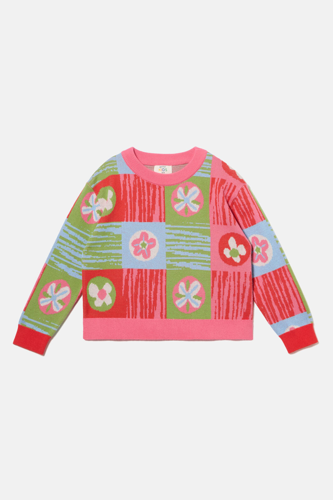 Gorman - Framed Flowers Kids Knit Jumper - multi