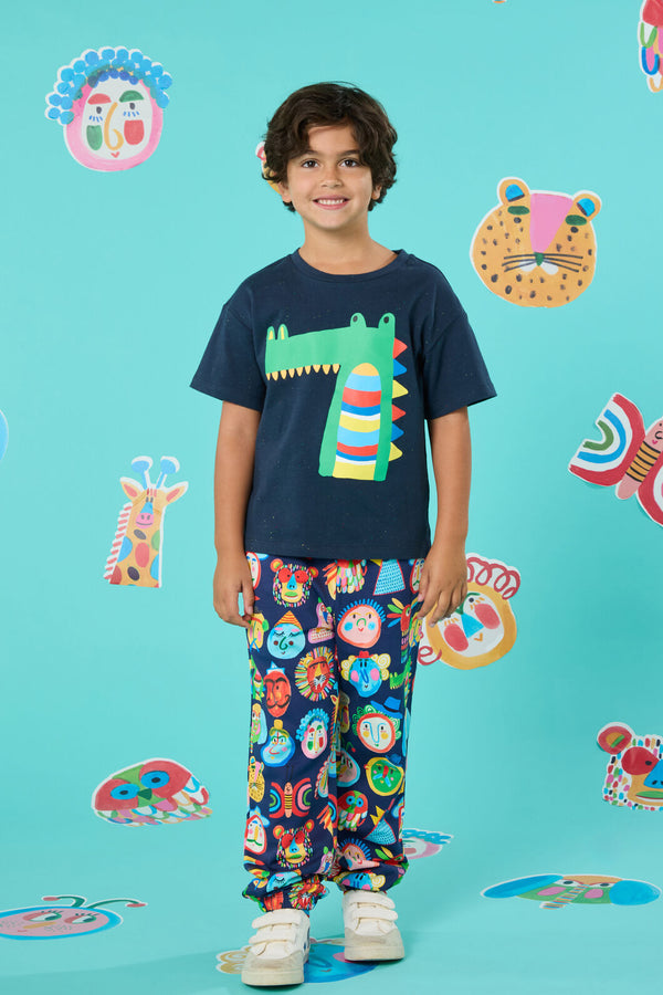Gorman - Croc Guy Kids T-Shirt - navy