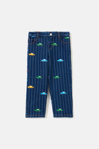 Gorman - Cars Kids Pinstripe Pant - navy